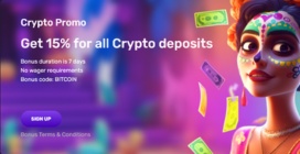 Crypto Promo<br>Get 15% for all Crypto
